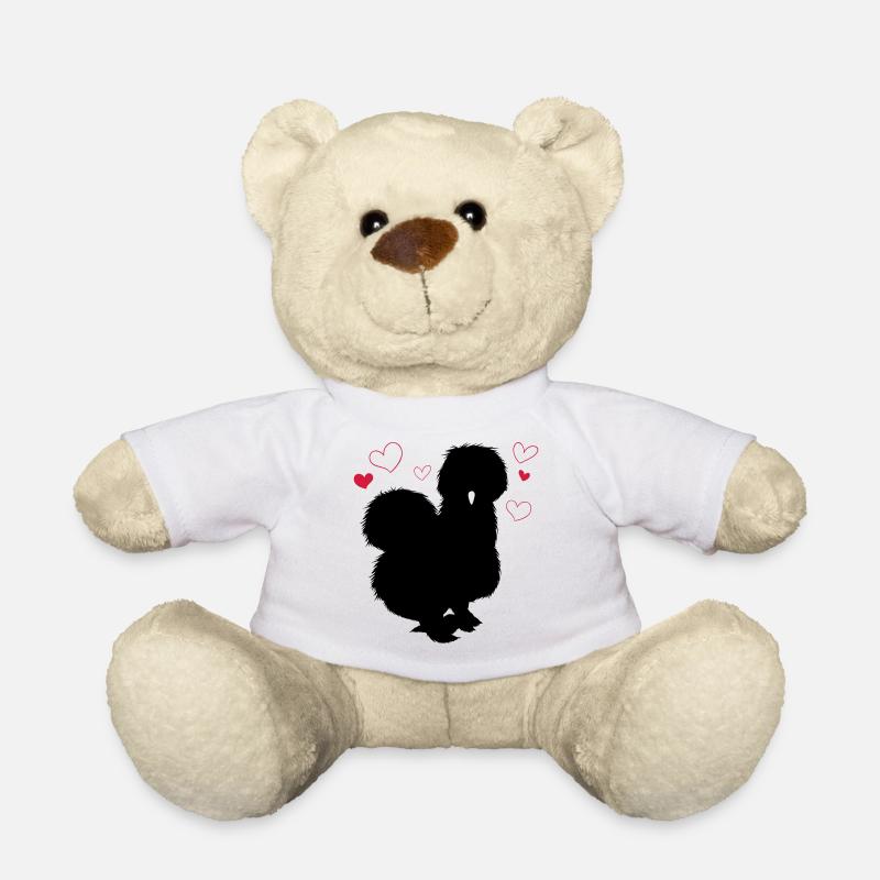 Poule en soie - Nounours - blanc