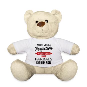on dit que la perfection n'existe pas mais parrain - Nounours - blanc - Devant