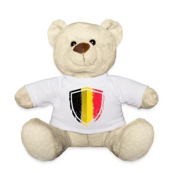 German Flag Shield Emblem - Teddy Bear - white - Front