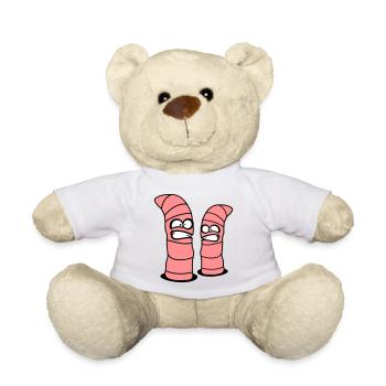 2 vers fous - Nounours - blanc - Devant