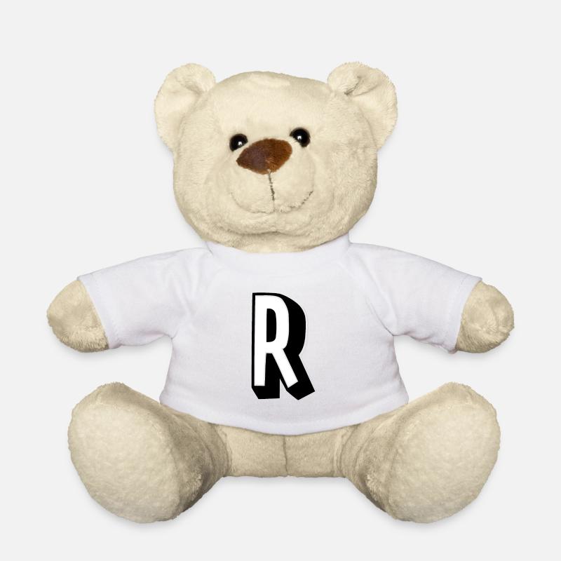 Lettre R - Alphabet R - Nounours - blanc
