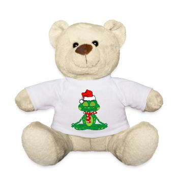 Méditation grenouille Noël - Nounours - blanc - Devant