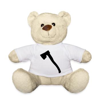 Axe wood axe chopping axe for lumberjack carpenter - Teddy Bear - white - Front