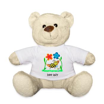 bee lazy, faule Biene, süße Biene, lustige Tiere - Teddy - Weiß - Vorne