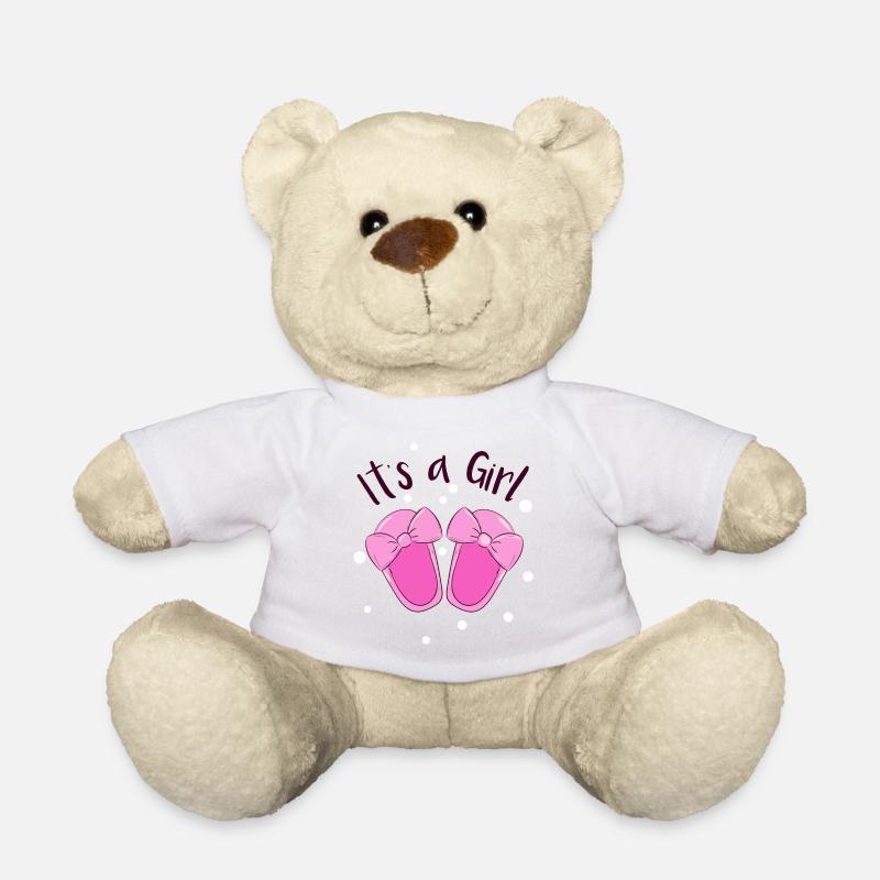 Es ist ein Mädchen! - Teddy - Weiß