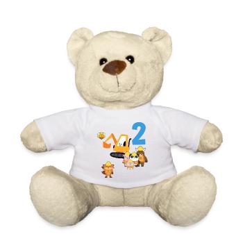 2 ans d’anniversaire bagger bagger cadeau - Nounours - blanc - Devant