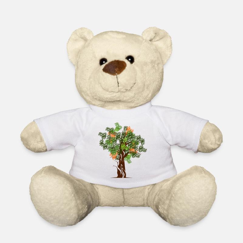 nature trees trees tree forest colors autumn spring - Teddy Bear - white
