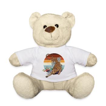japanischer spirit leopard | Vintage Retro - Teddy - Weiß - Vorne