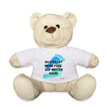 du stellst meine Füße auf weiten Raum mehrfarbig - Teddy - Weiß - Vorne