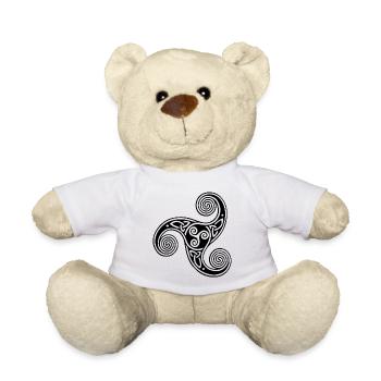 Symbol tribal schwarz - Teddy - Weiß - Vorne
