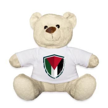 Geometric Shield Crest - Teddy Bear - white - Front
