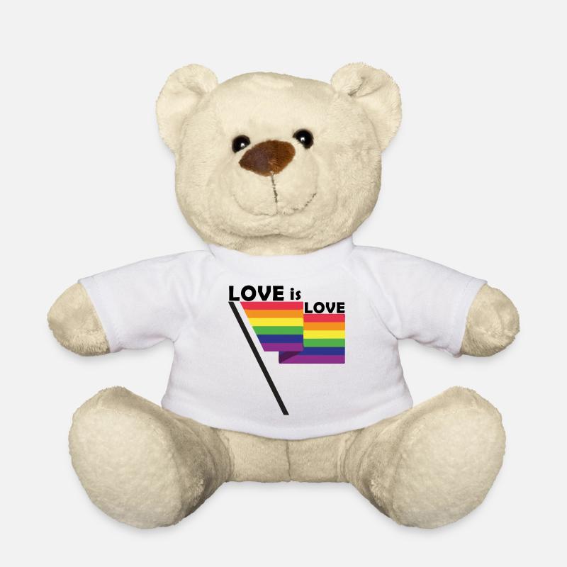 love is love flag - Teddy - Weiß