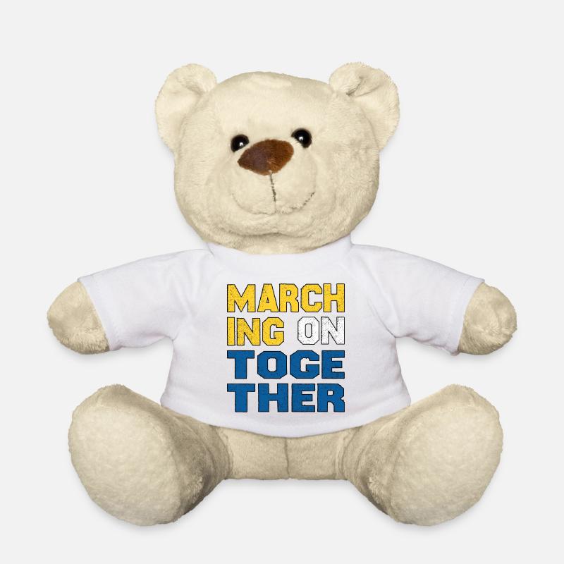 Marching on Together - Teddy Bear - white
