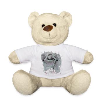Ange en deuil/chagrin - Nounours - blanc - Devant