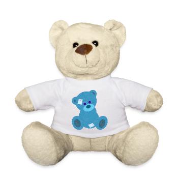 Blauer Bär - Teddy - Weiß - Vorne
