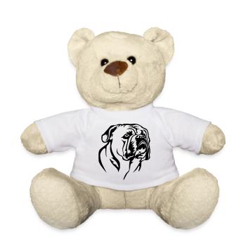 Tête de bouledogue continental - Nounours - blanc - Devant