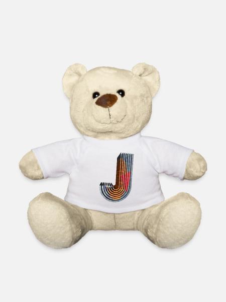J - Teddy Bear - white