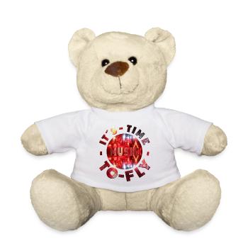 Neon music design with dance atmosphere party - Teddy Bear - white - Front