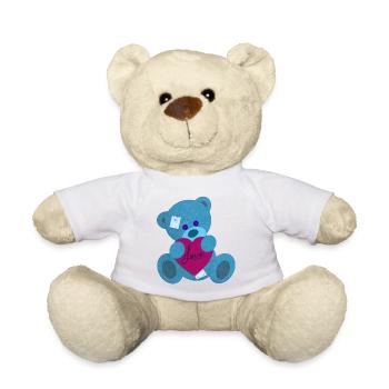 Ourson amoureux - Nounours - blanc - Devant