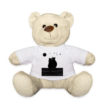 Cat and Cat - Teddy Bear - white - Front