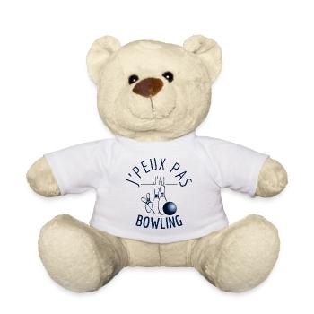 J'peux pas J'ai Bowling - Nounours - blanc - Devant