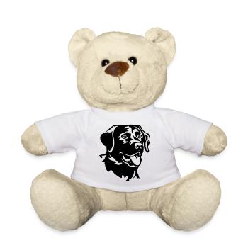 Labrador Head - Teddy Bear - white - Front