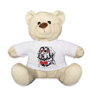 Drôle de lunettes LEONBERGER Chien Chien - Nounours - blanc - Devant
