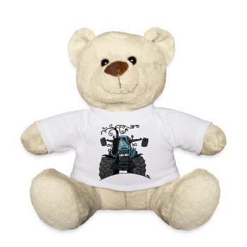 0503 BlueTractor TM115 - Teddy Bear - white - Front
