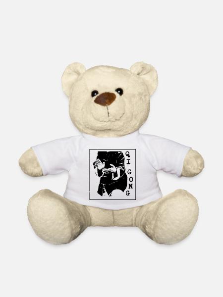 Illustration de la pose traditionnelle du Qigong - Nounours - blanc