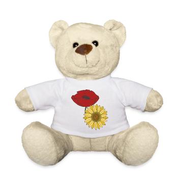 mohn sonnenblume - Teddy - Weiß - Vorne