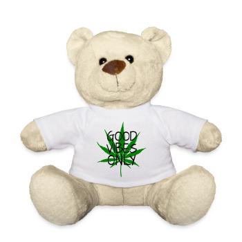 feuille de chanvre chanvre fumer cannabis marijuana haschisch - Nounours - blanc - Devant