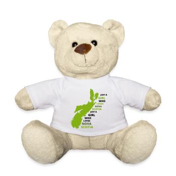 GOWILD - Just a girl who loves Nova Scotia - Teddy Bear - white - Front