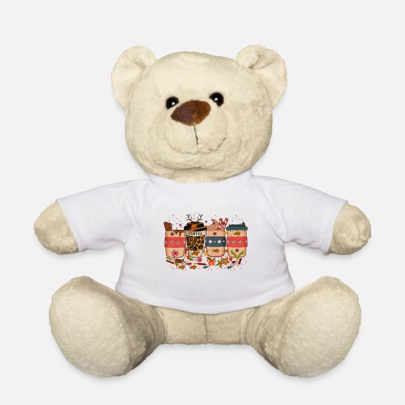 Weihnachtskaffee, Weihnachtsfeier, Weihnachtsstimmung - Teddy - Weiß