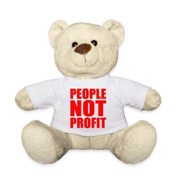 People not profit - Teddy Bear - white - Front