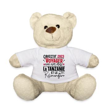 Tanzanie Kilimandjaro Femme Cadeau Couple Girl - Nounours - blanc - Devant