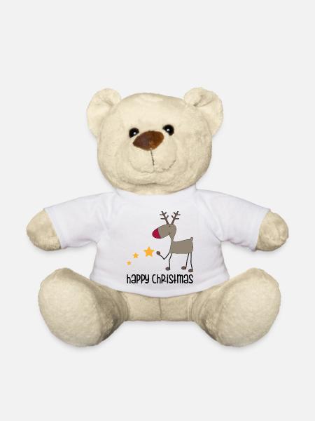 Weihnachten - Teddy - Weiß