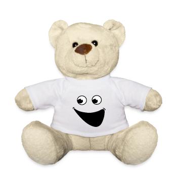 Happy Face Smile Cartoon Positives Lachen - Teddy - Weiß - Vorne