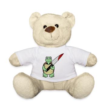 Killer Shildkröte- gemein und tödlich - Teddy - Weiß - Vorne
