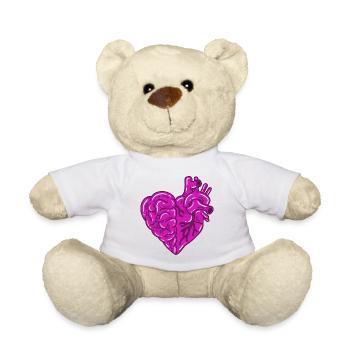 Cœur Cerveau - Nounours - blanc - Devant