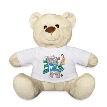 Rhino Fan Brésil - Nounours - blanc - Devant