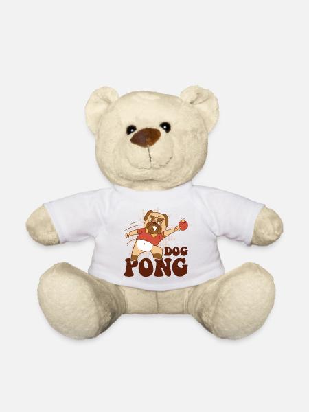 Table Tennis Hund Pingpong Outfit Dog Pong - Teddy - Weiß