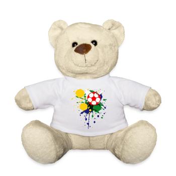 Fußball Soccer - Teddy Bear - white - Front