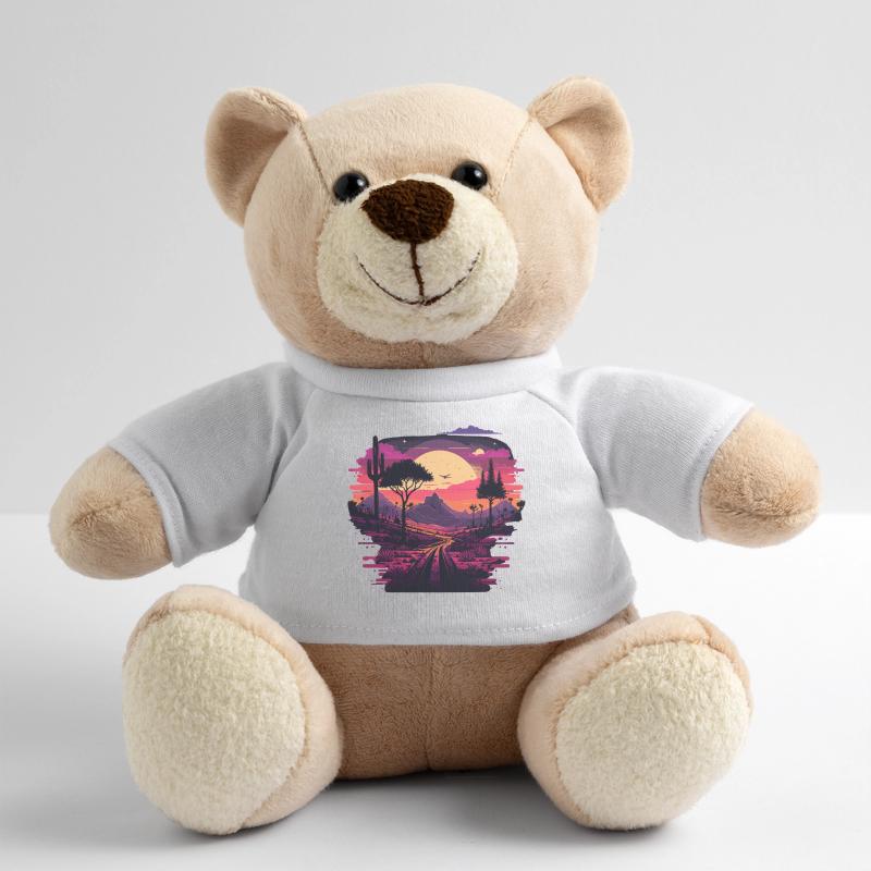 Retro Sunset Teddy Bear