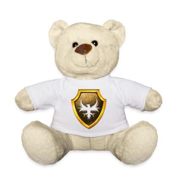 Schild Logo eSports Emblem Schwert Wappen Symbol Adler - Teddy - Weiß - Vorne