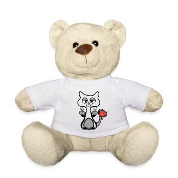 Fuck You Kätzchen - Teddy - Weiß - Vorne