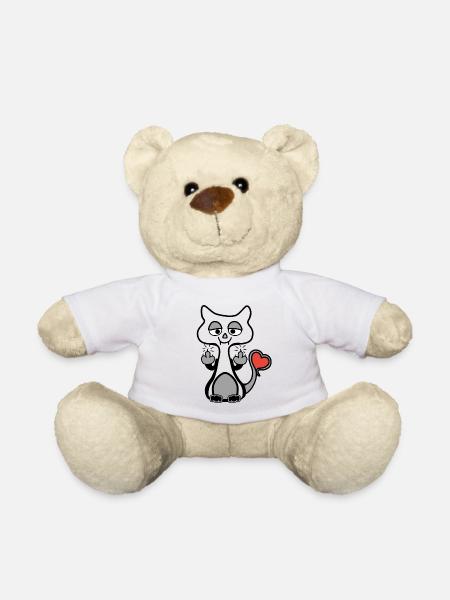Fuck You Kätzchen - Teddy - Weiß