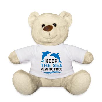 Environmental protection in the sea - Teddy Bear - white - Front