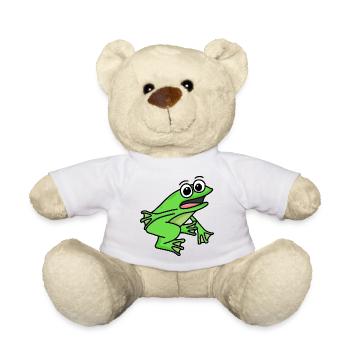 Frog motif - Teddy Bear - white - Front