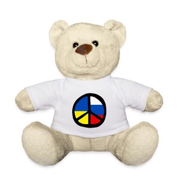 Frieden Ukraine Russland - Teddy - Weiß - Vorne
