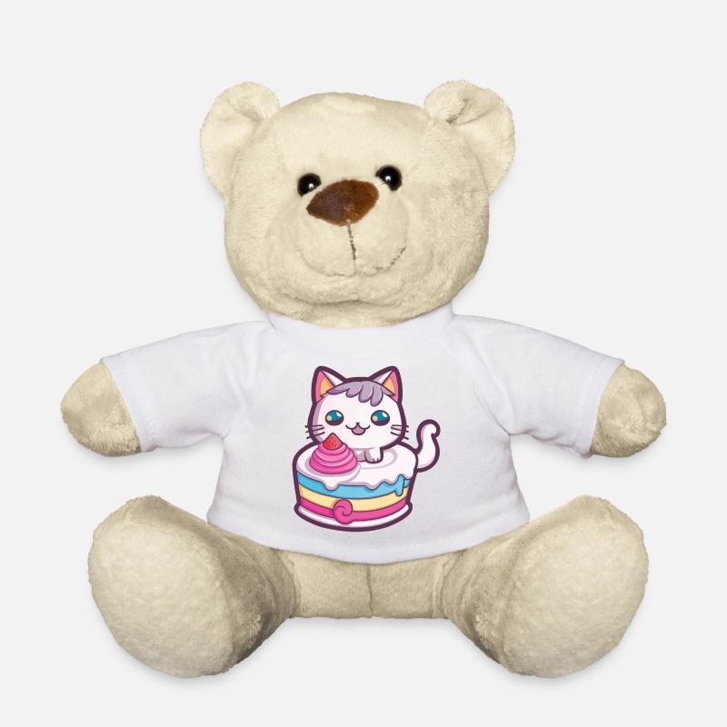 Chat gateau - Nounours - blanc